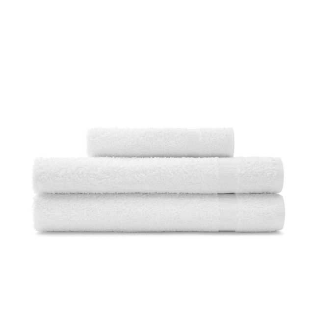 Lot Of 12 Manchester Mills White 24x50 Bath Towels 86% Cotton